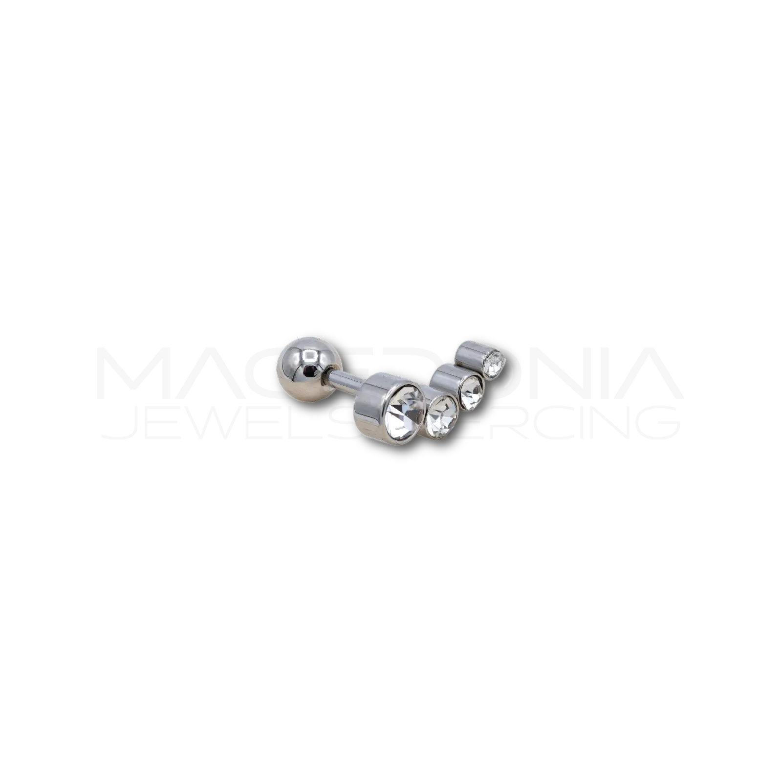 Piercing Corona di Zirconi in Acciaio Chirurgico 316L