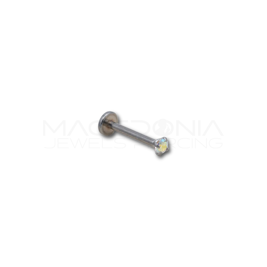 Piercing con Zircone di 3mm in Acciaio Chirurgico 316L