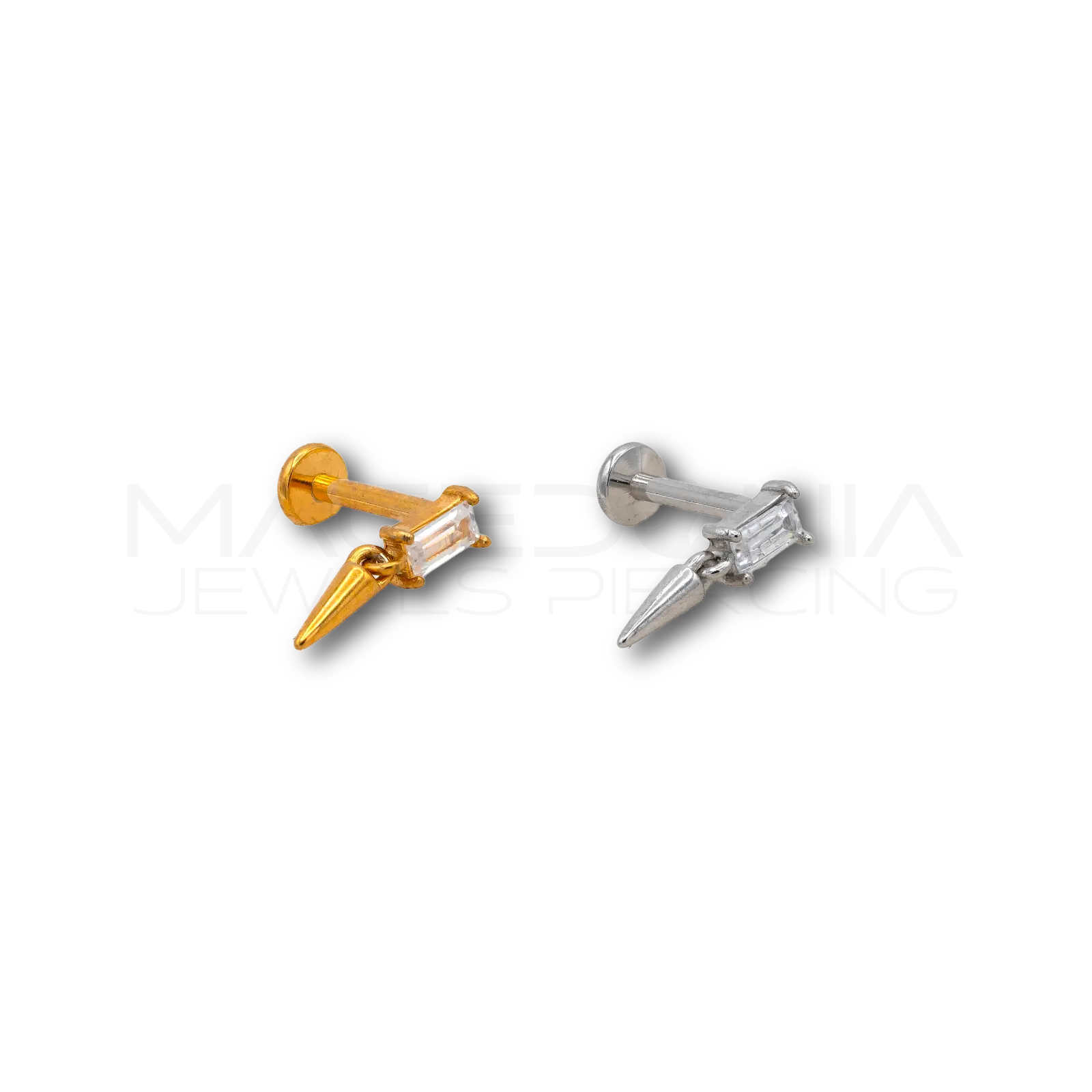 Piercing con Zircone e Cono Pendente