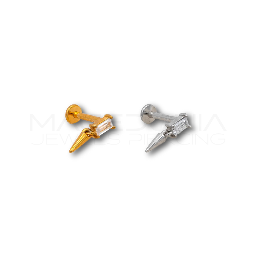 Piercing con Zircone e Cono Pendente