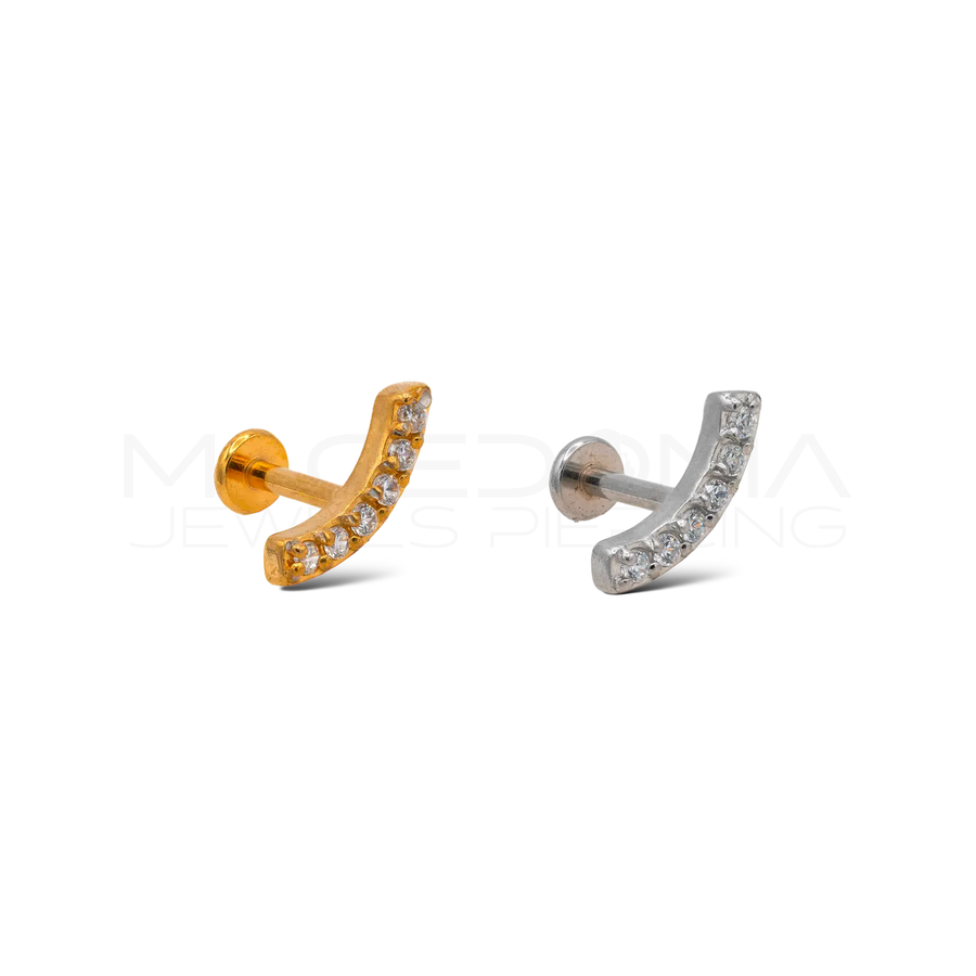 Piercing Corona di Pietre con Zirconi in Acciaio Chirurgico 316L