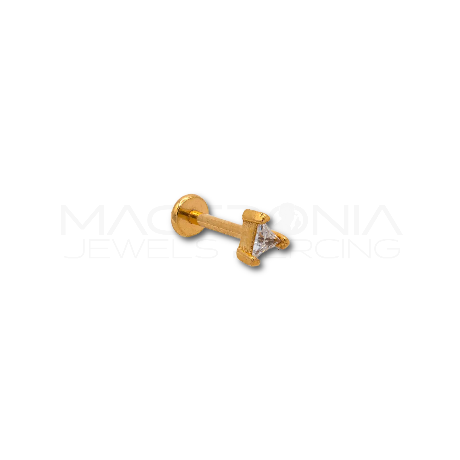 BARRETTA CON ZIRCONE A TRIANGOLO Macedonia Jewels Piercing