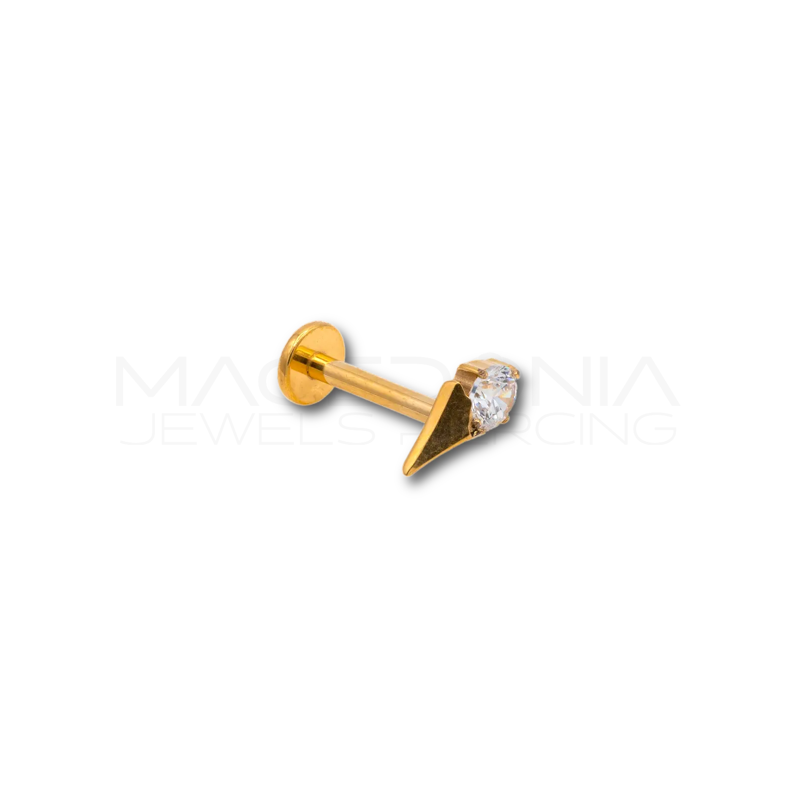 LABRET CON ZIRCONE E PUNTA IN TITANIO