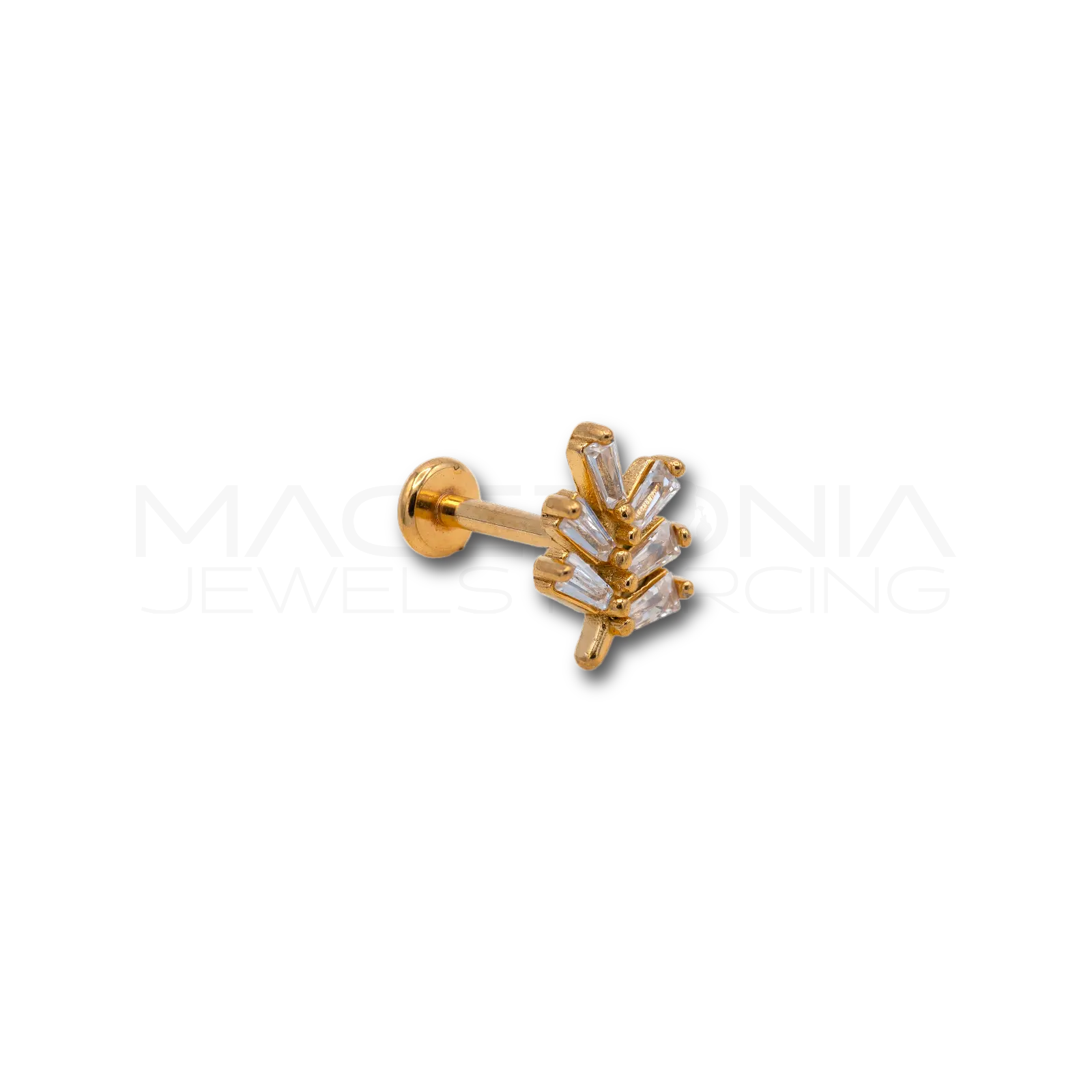 BARRETTA A RAMOSCELLO CON ZIRCONI Macedonia Jewels Piercing