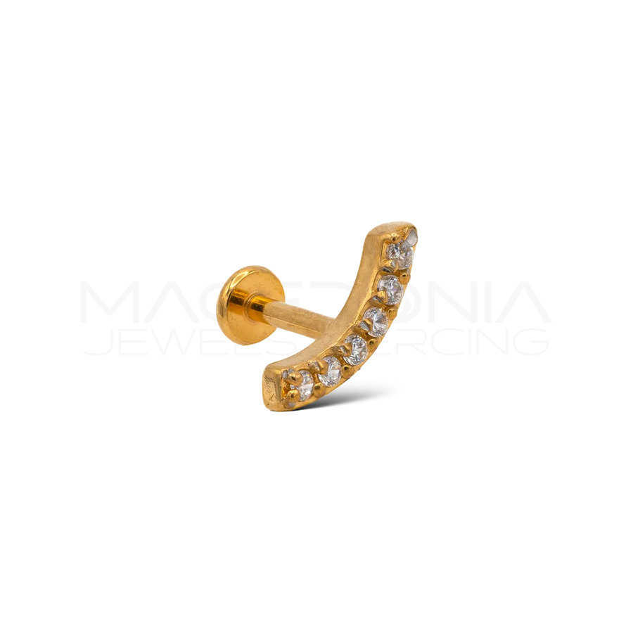 Piercing Corona di Pietre con Zirconi in Acciaio Chirurgico 316L