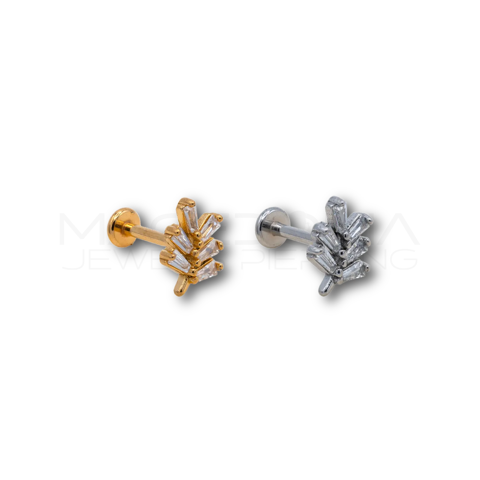 BARRETTA A RAMOSCELLO CON ZIRCONI Macedonia Jewels Piercing