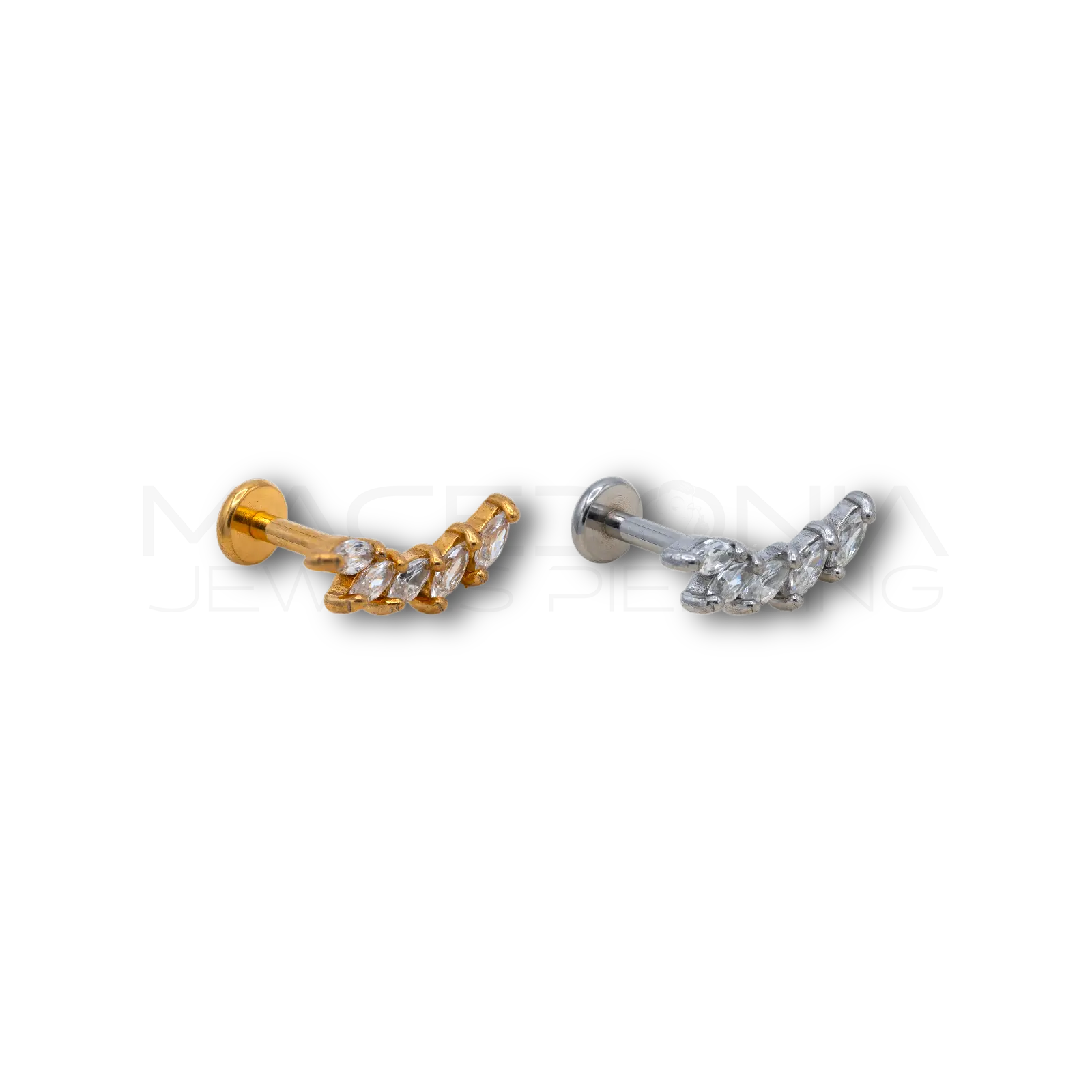 Piercing Corona con 5 Zirconi in Acciaio Chirurgico 316L