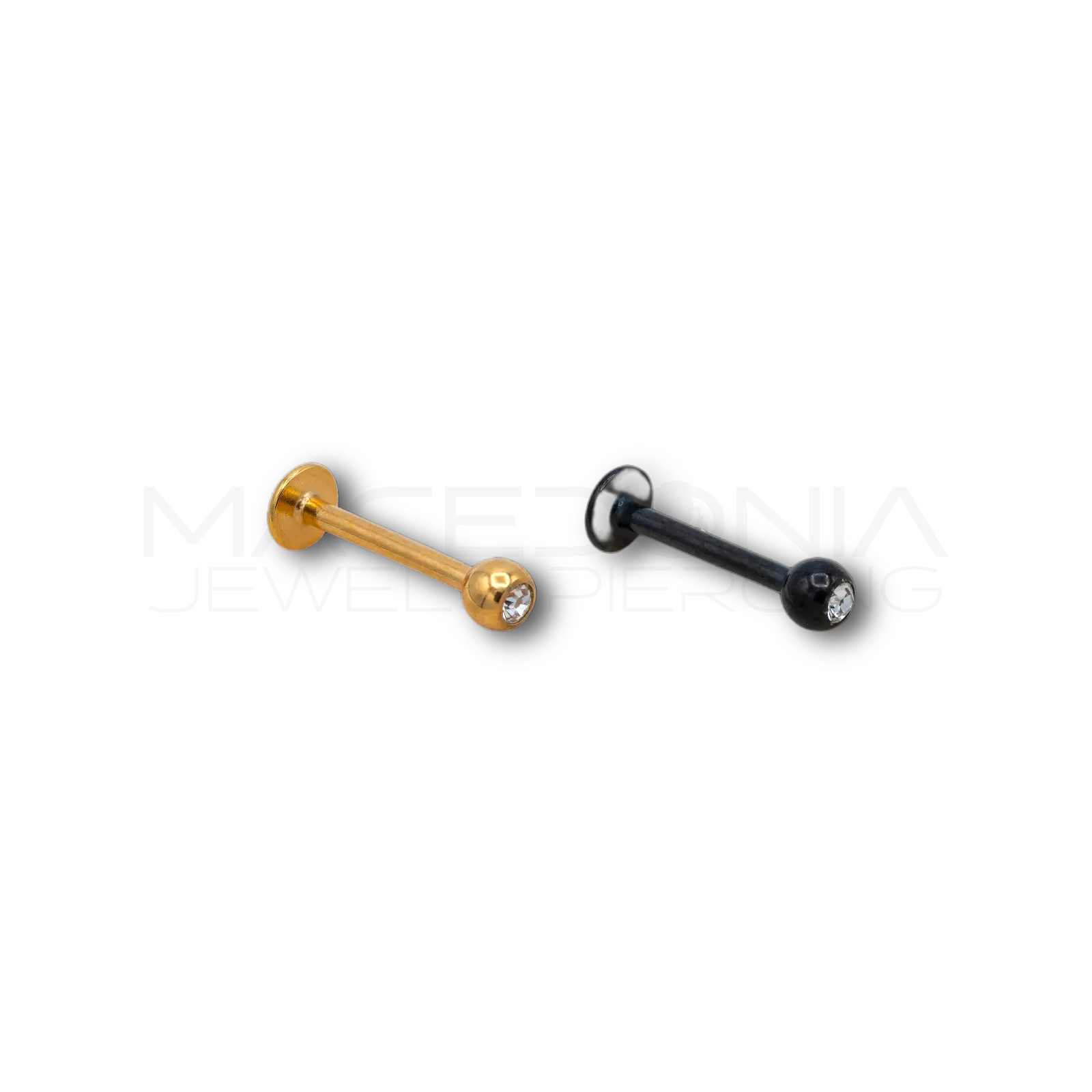 LABRET CON PALLINA E ZIRCONE INCASTONATO