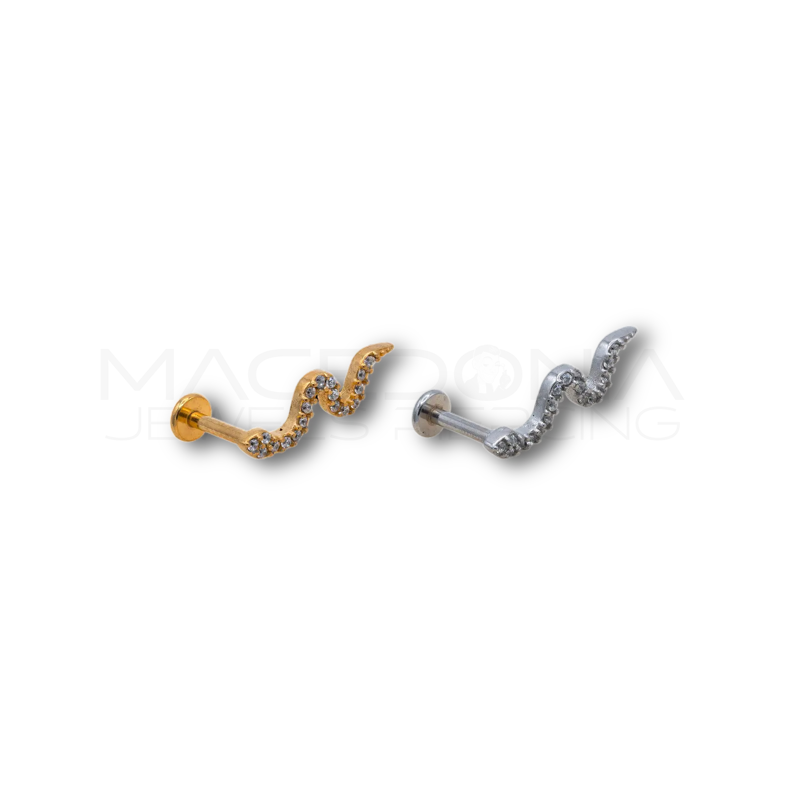 BARRETTA SERPENTE CON ZIRCONI INCASTONATI