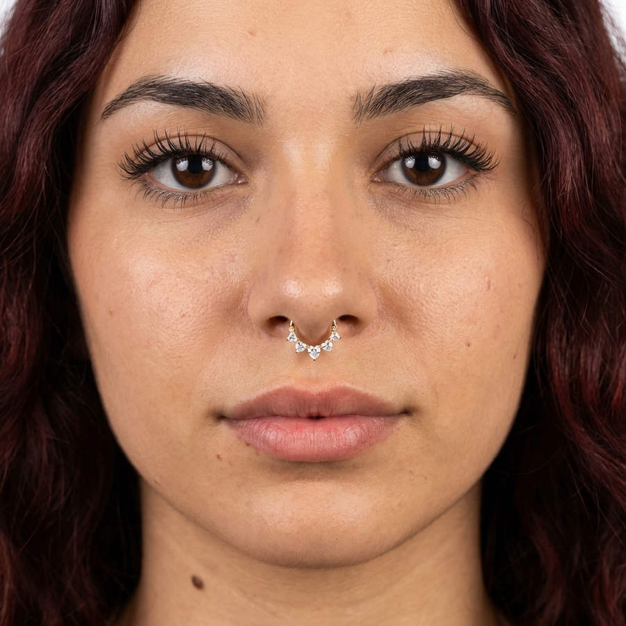 Piercing con zirconi in Titanio G23- Piercing per Lobo, helix, daith, septum