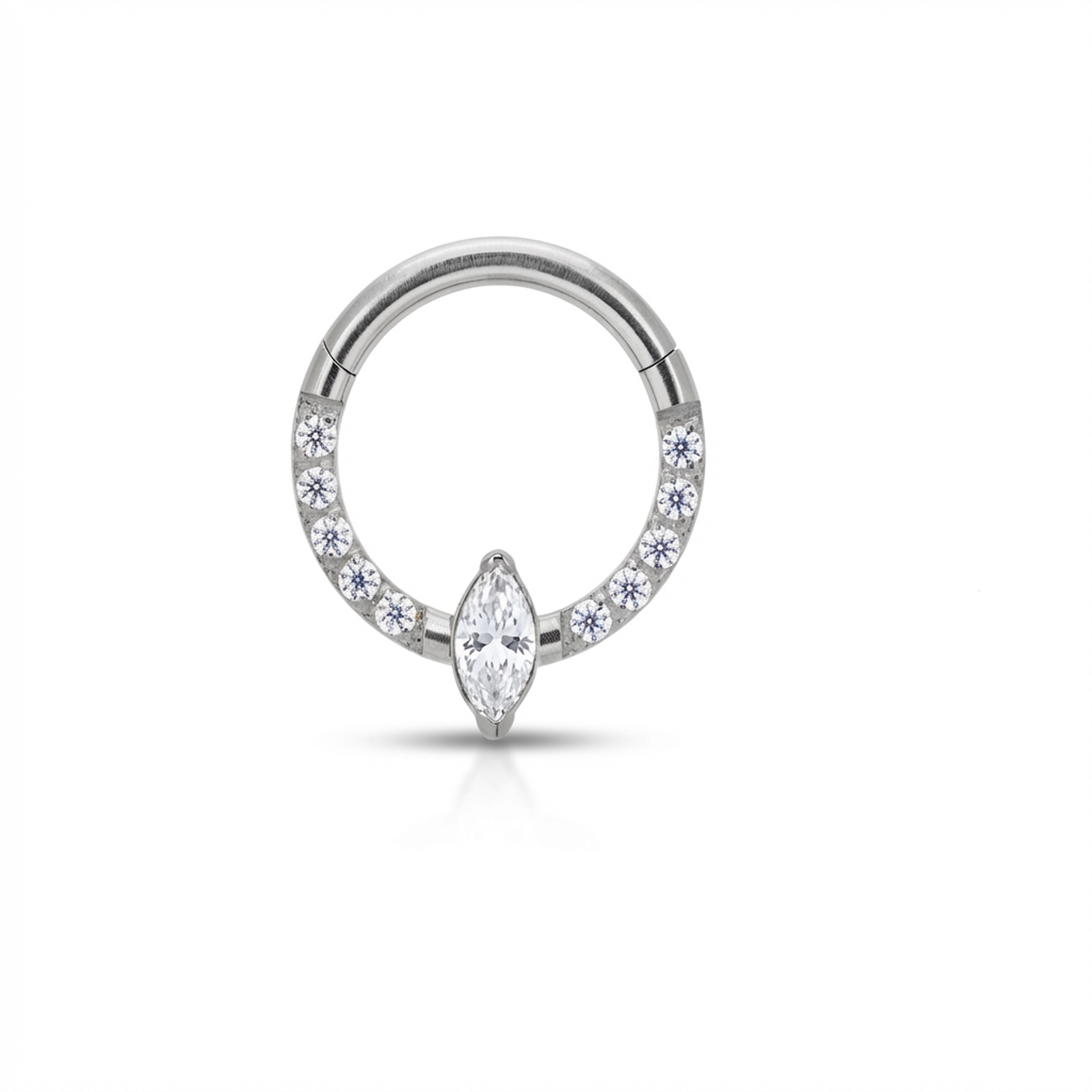 Piercing con zirconi in Titanio G23 - Piercing per Lobo, helix, daith, septum