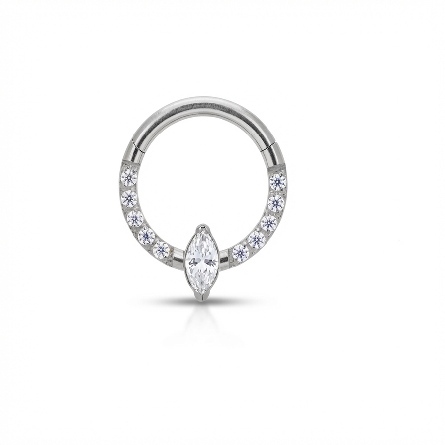 Piercing con zirconi in Titanio G23 - Piercing per Lobo, helix, daith, septum