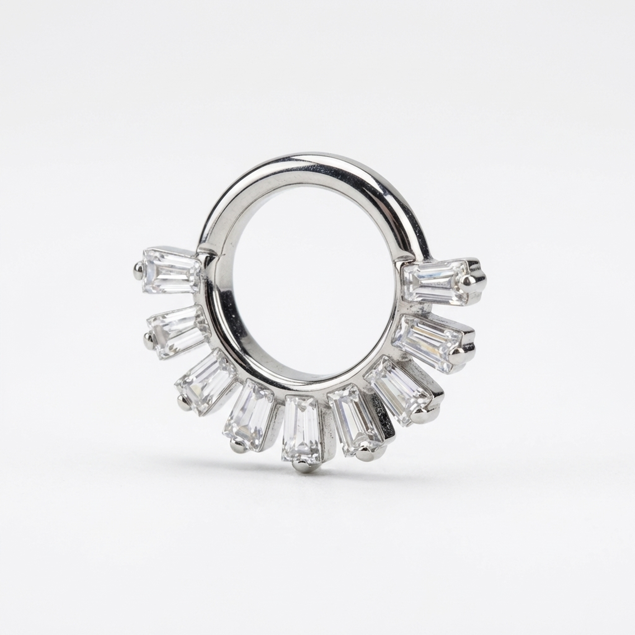 Piercing con zirconi in Titanio G23 - Piercing per Lobo, helix, daith, septum