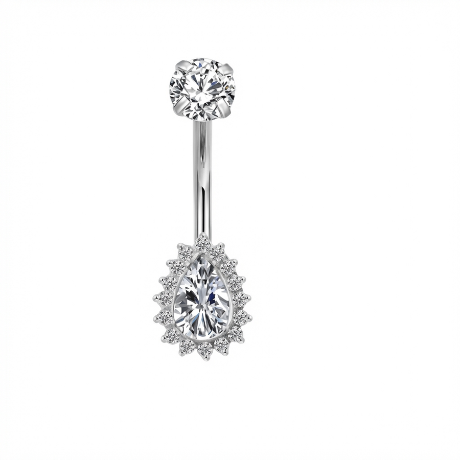 Piercing con zirconi in Titanio G23 - Piercing per ombelico