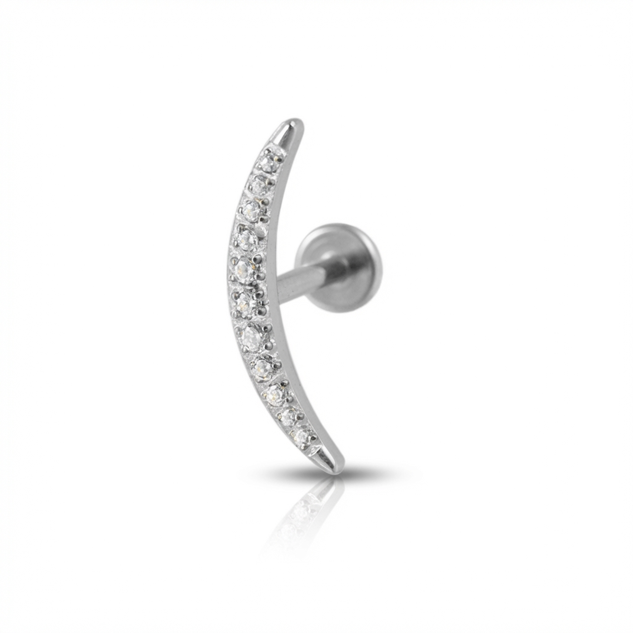 Piercing con zirconi in Titanio G23- Piercing per Lobo, helix, conch, flat
