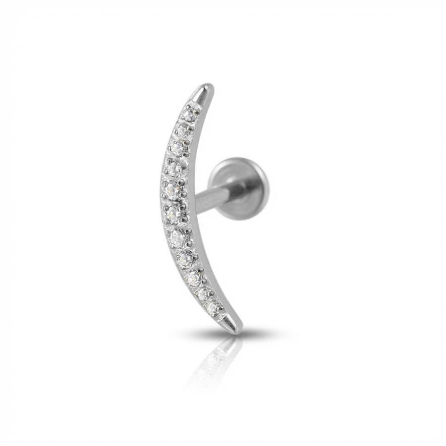 Piercing con zirconi in Titanio G23- Piercing per Lobo, helix, conch, flat