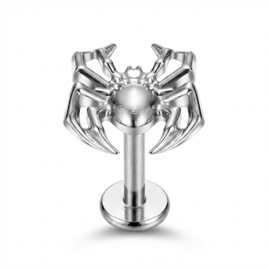 Piercing con ragnetto in Titanio G23- Piercing per Lobo, helix, forward helix, conch, flat, tragus