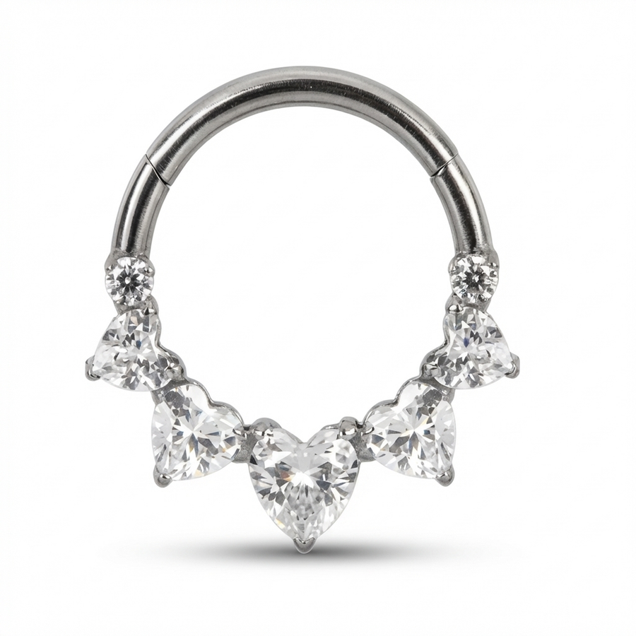 Piercing con zirconi in Titanio G23- Piercing per Lobo, helix, daith, septum