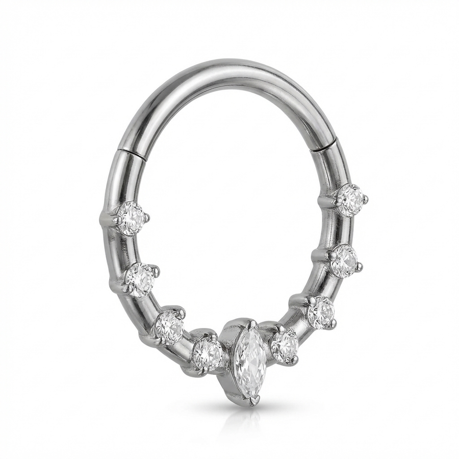 Piercing con zirconi in Titanio G23- Piercing per Lobo, helix, daith, septum