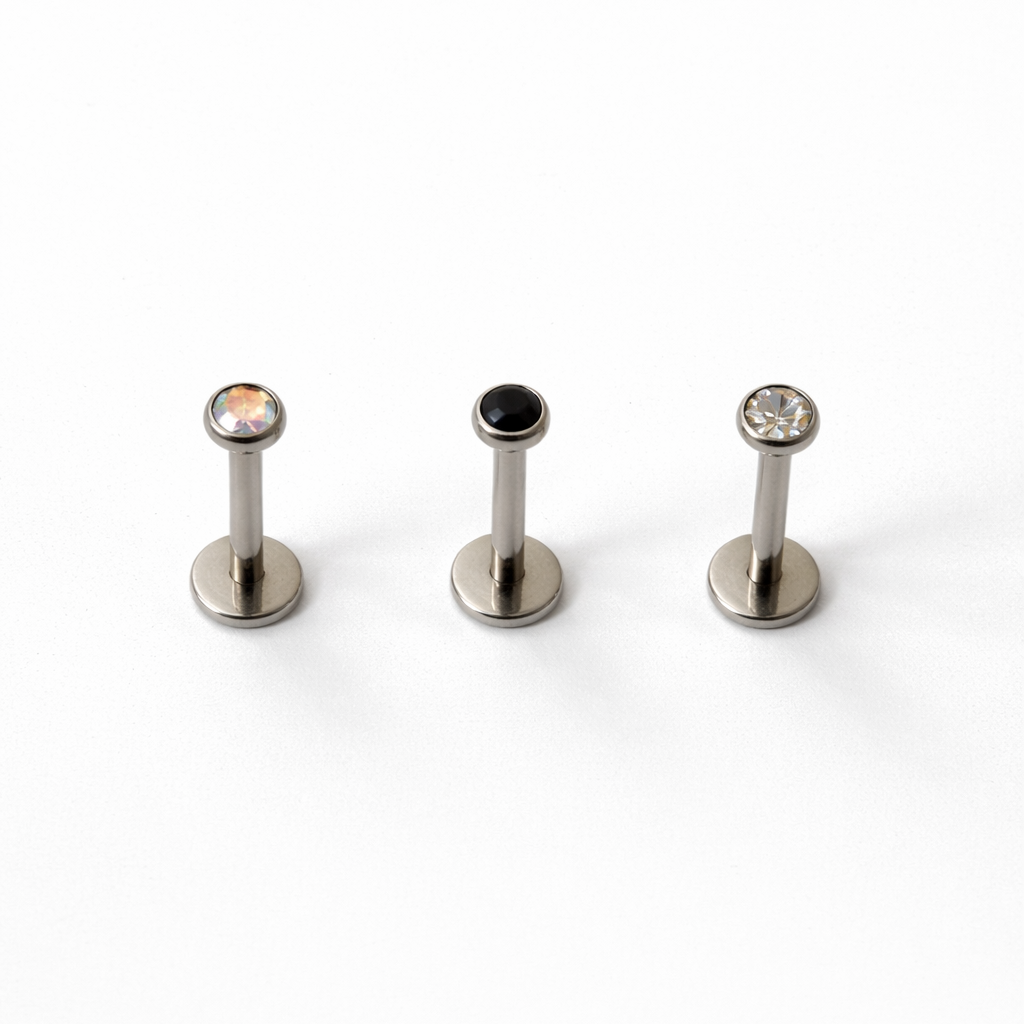 Piercing con Zircone 3mm in Acciaio Chirurgico 316L