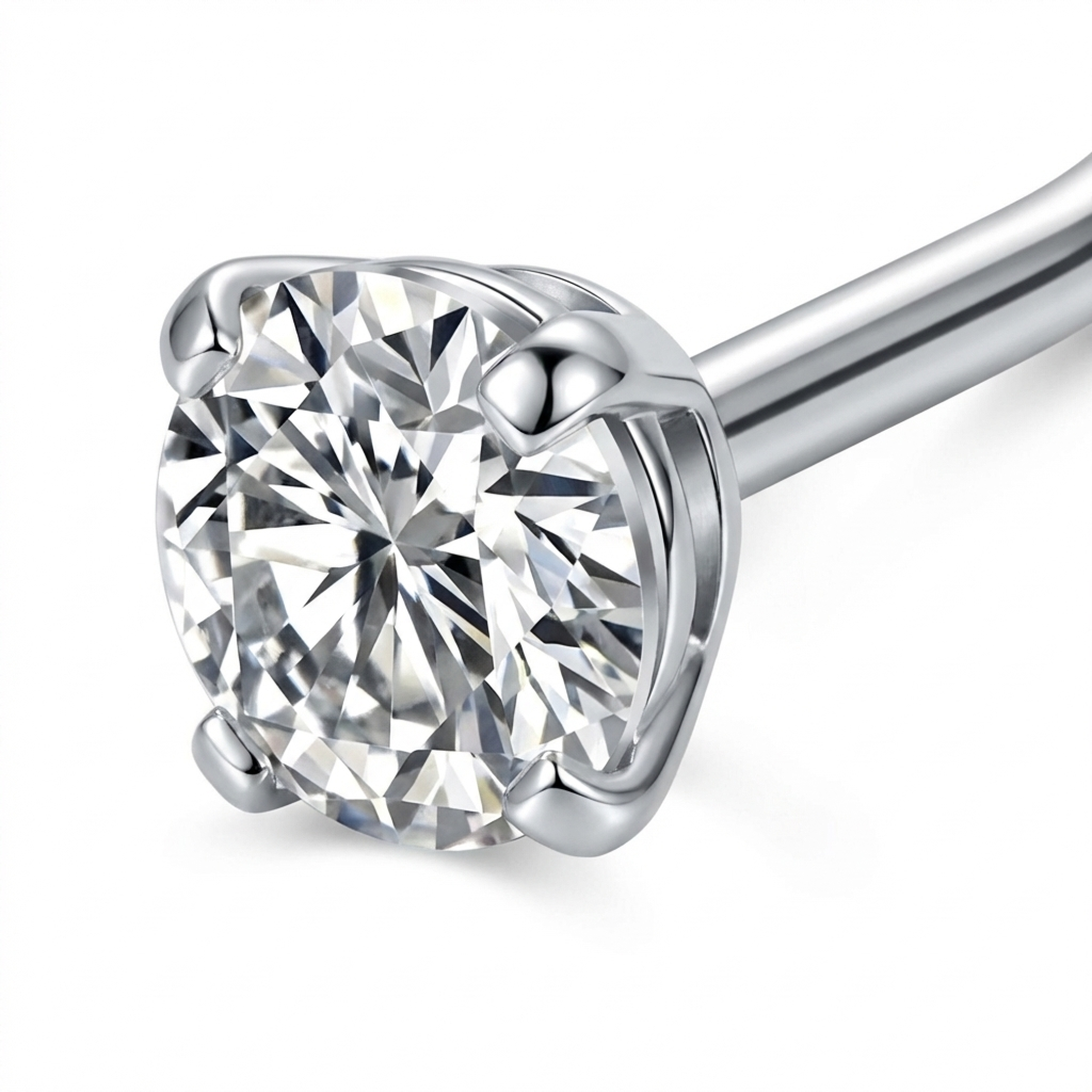 Piercing con zircone in Titanio G23- Piercing per naso