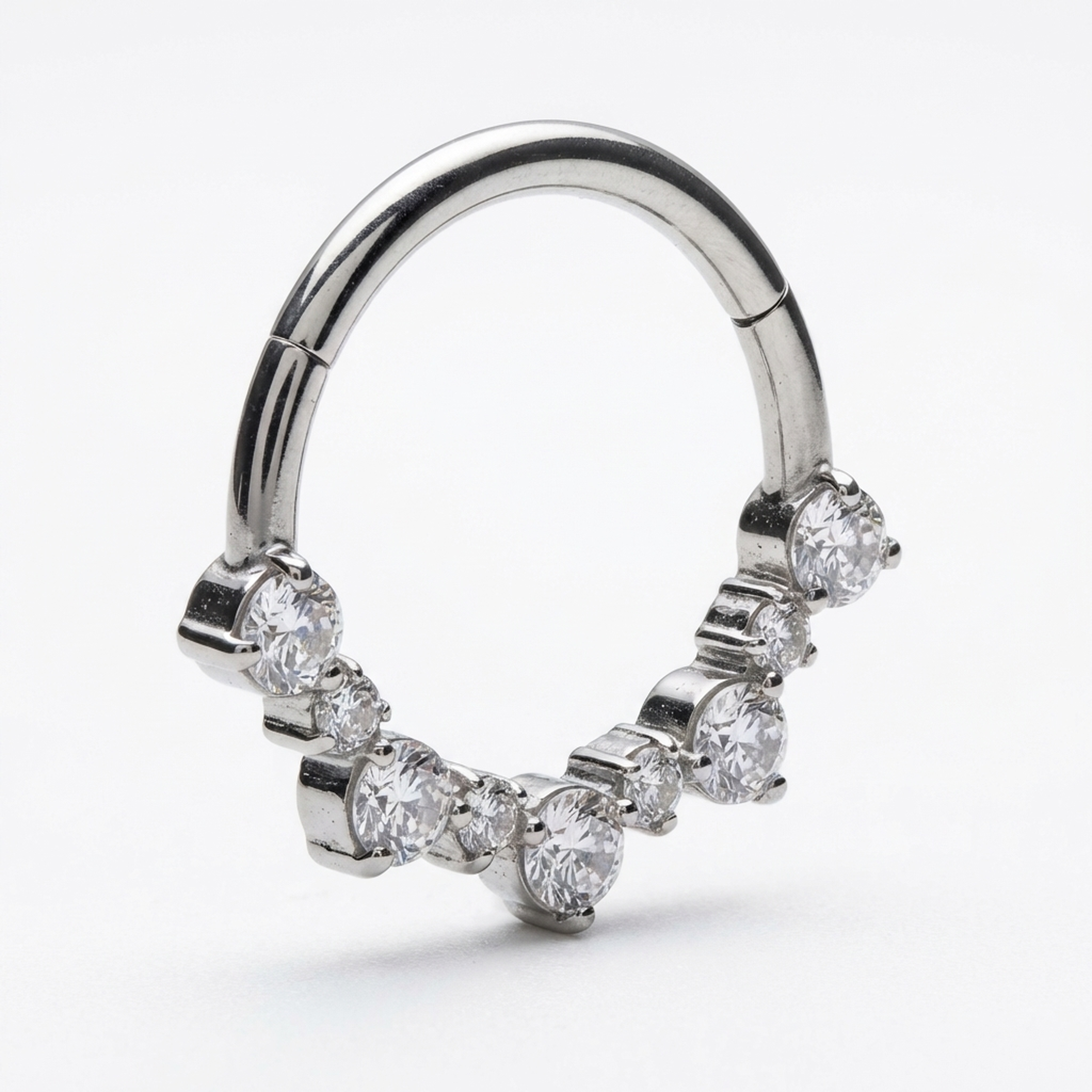 Piercing con zirconi in Titanio G23 - Piercing per Lobo, helix, daith, septum