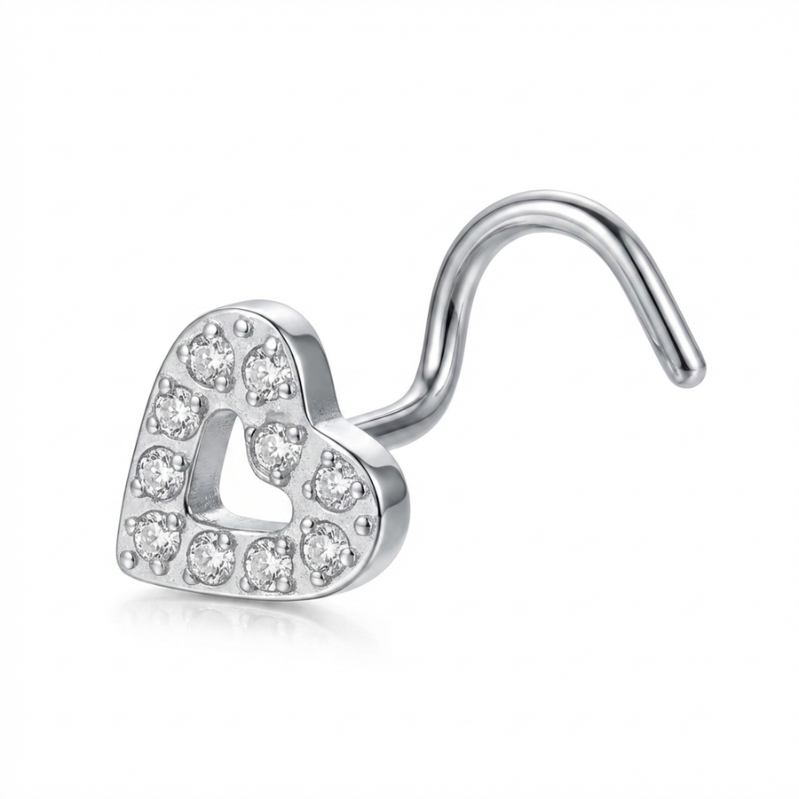 Piercing con cuore in Titanio - Piercing per naso