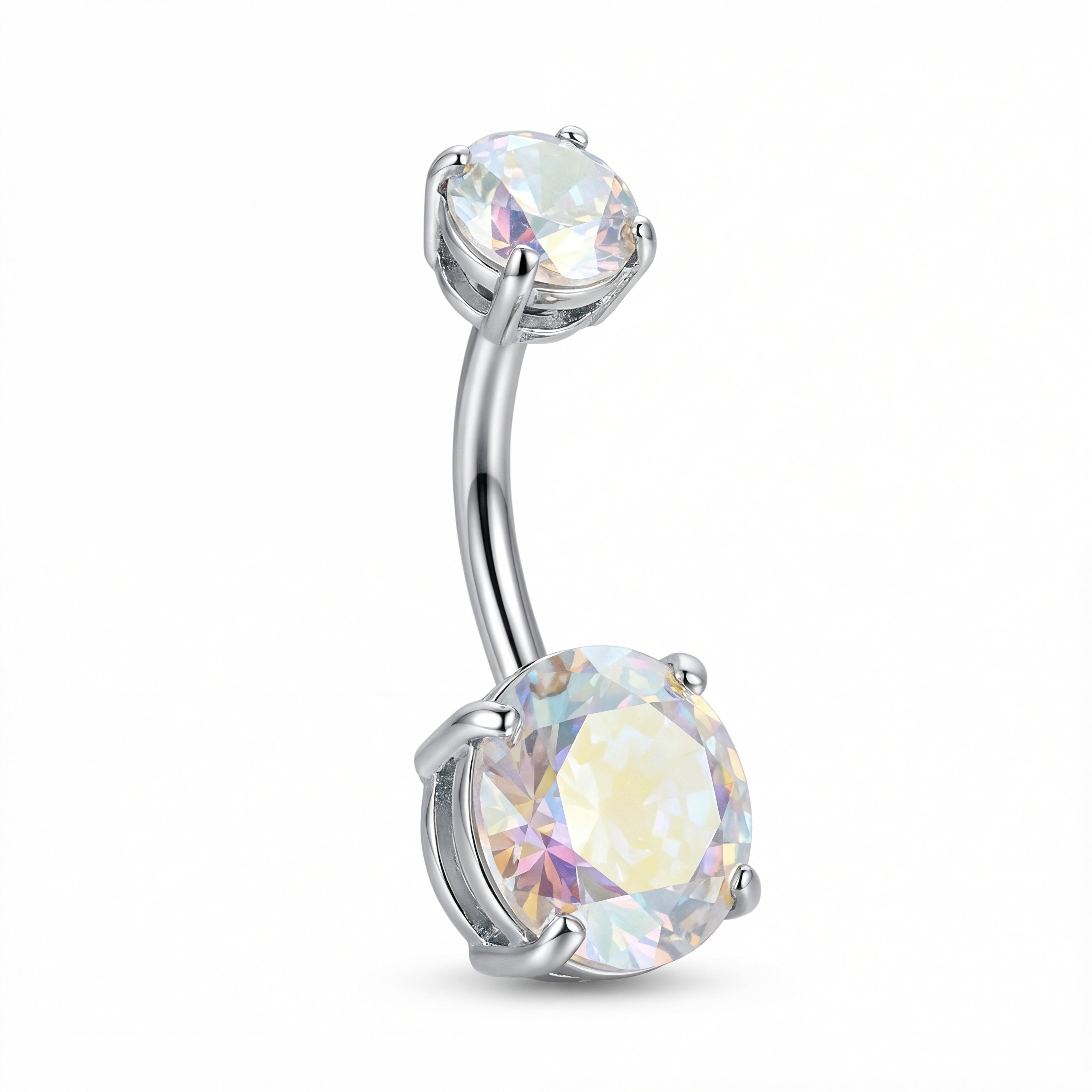 Piercing con zirconi in Titanio F136 - Piercing per ombelico