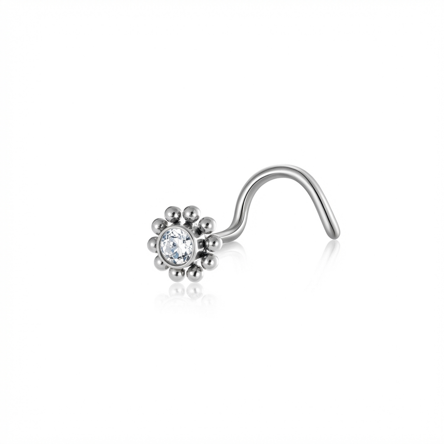 Piercing con fiore in Titanio - Piercing per naso