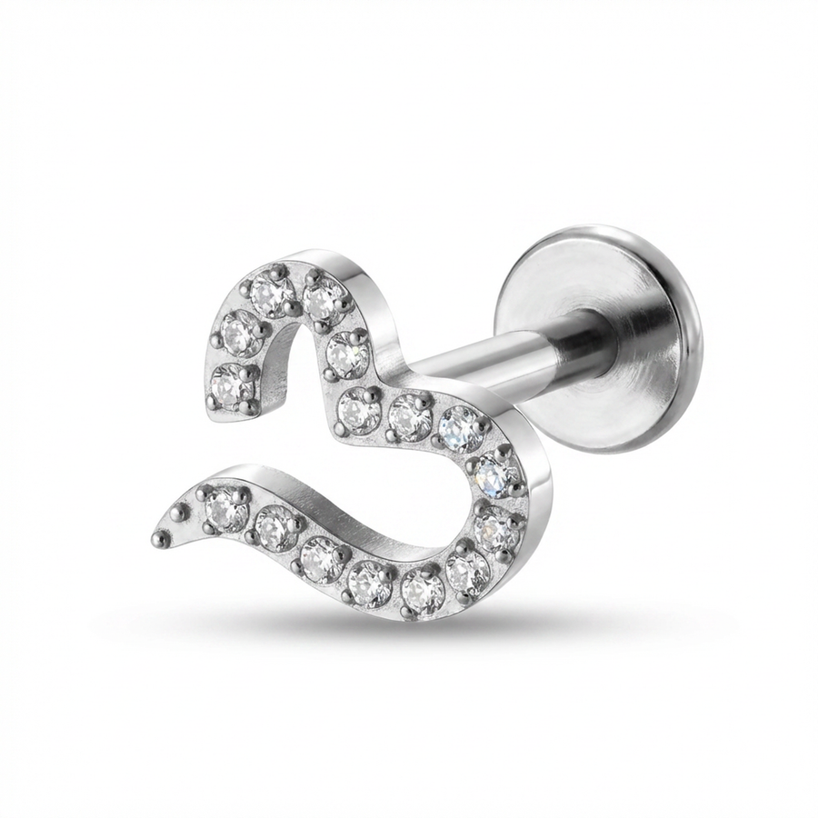 Piercing con cuore aperto in Titanio - Piercing per orecchio