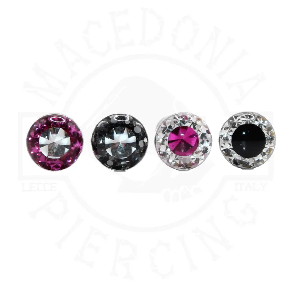 BARRETTA LINGUA CON ZIRCONE E CRISTALLI