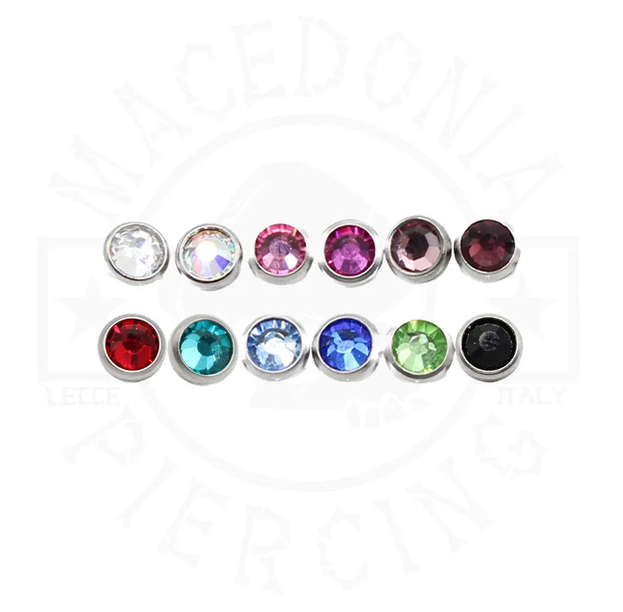 Microdermal con Zircone 4mm in Acciaio Chirurgico 316L