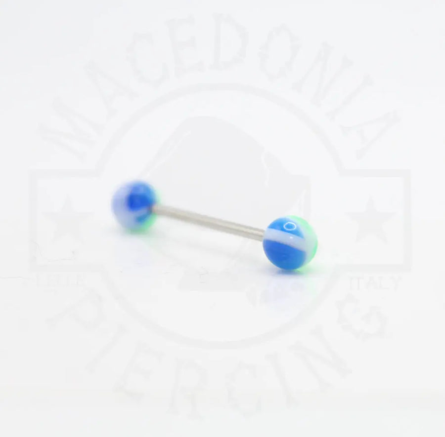 Barbell in Acciaio Chirurgico 316L con Pallina Multicolor