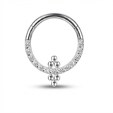 Piercing con zirconi e palline in Titanio G23 - Piercing per Lobo, helix, daith, septum