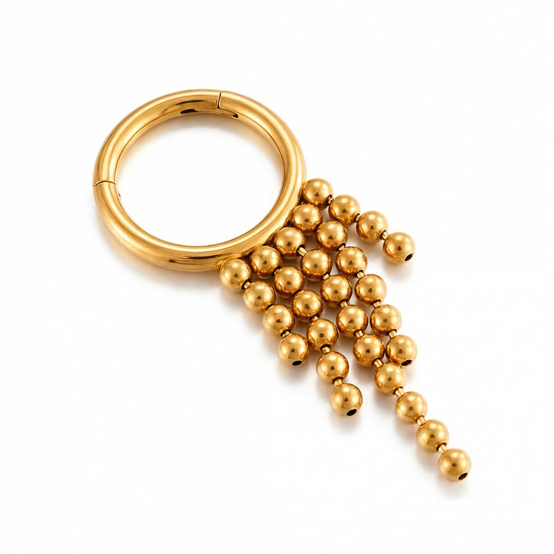 Cerchietto con dettaglio pendente in Acciaio Chirurgico 316L - Piercing per orecchio