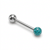Piercing con palline glitterate in Acciaio Chirurgico 316L - Piercing per Nipple