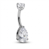 Piercing con zirconi in Titanio G23 - Piercing per ombelico