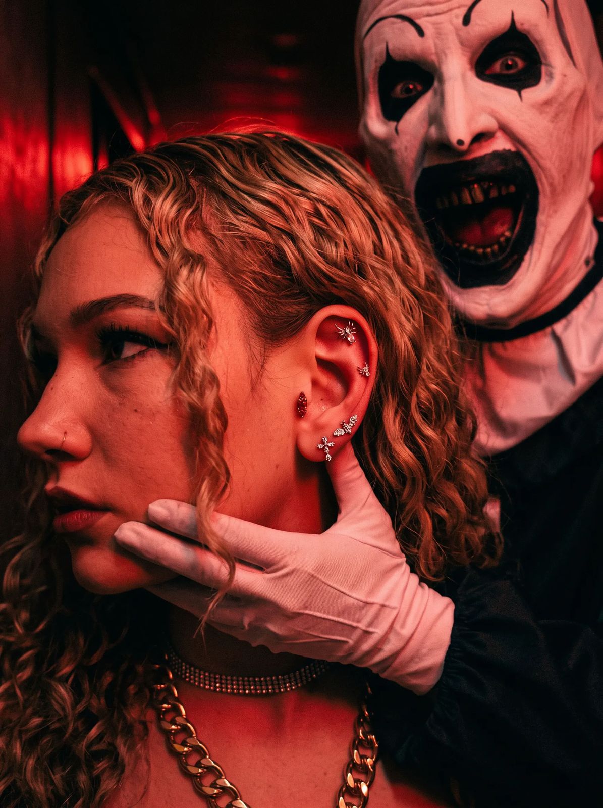 Progettino Orecchio Halloween – Set 5 Piercing con Ragni, Pipistrello e Croce - Acciaio 316L