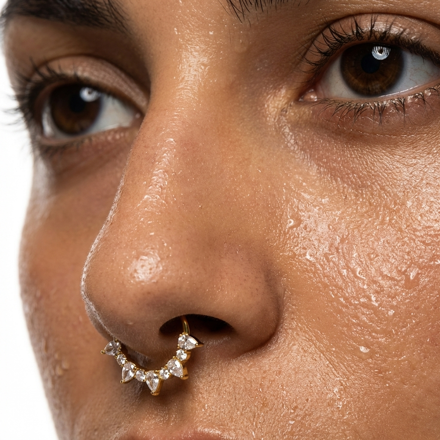 Piercing con zirconi in Titanio G23 - Piercing per Lobo, helix, daith, septum