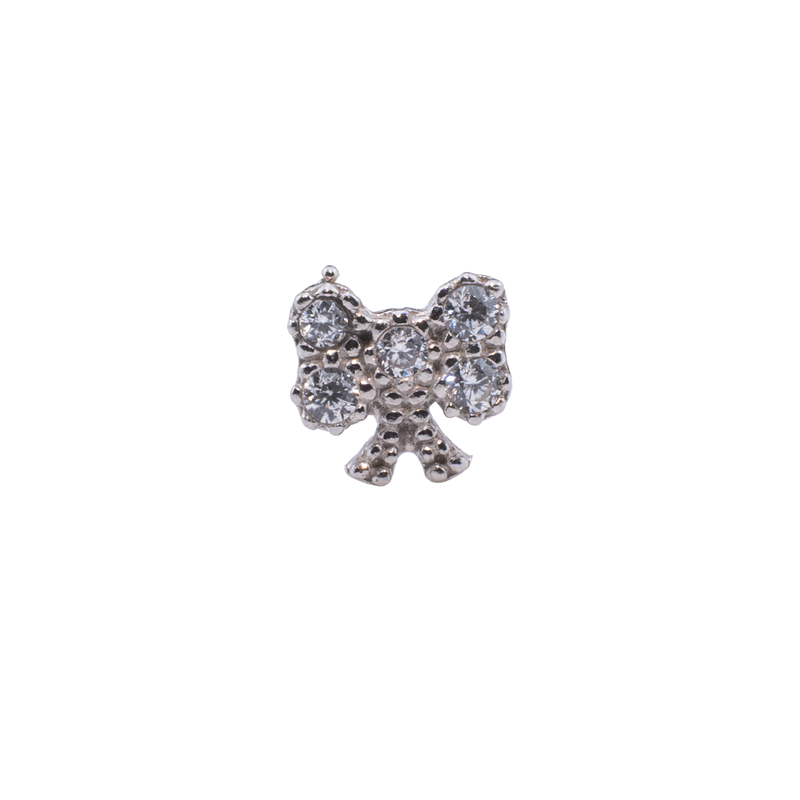ORECCHINO CON FIOCCO ZIRCONATO