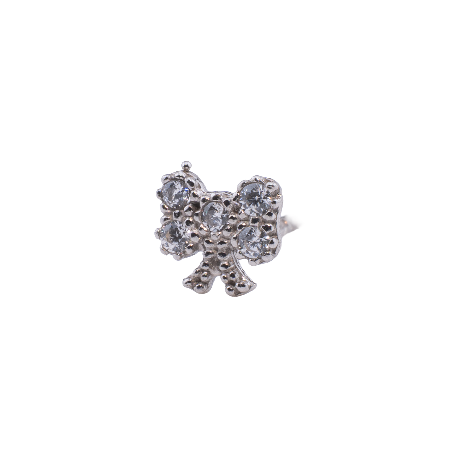 ORECCHINO CON FIOCCO ZIRCONATO