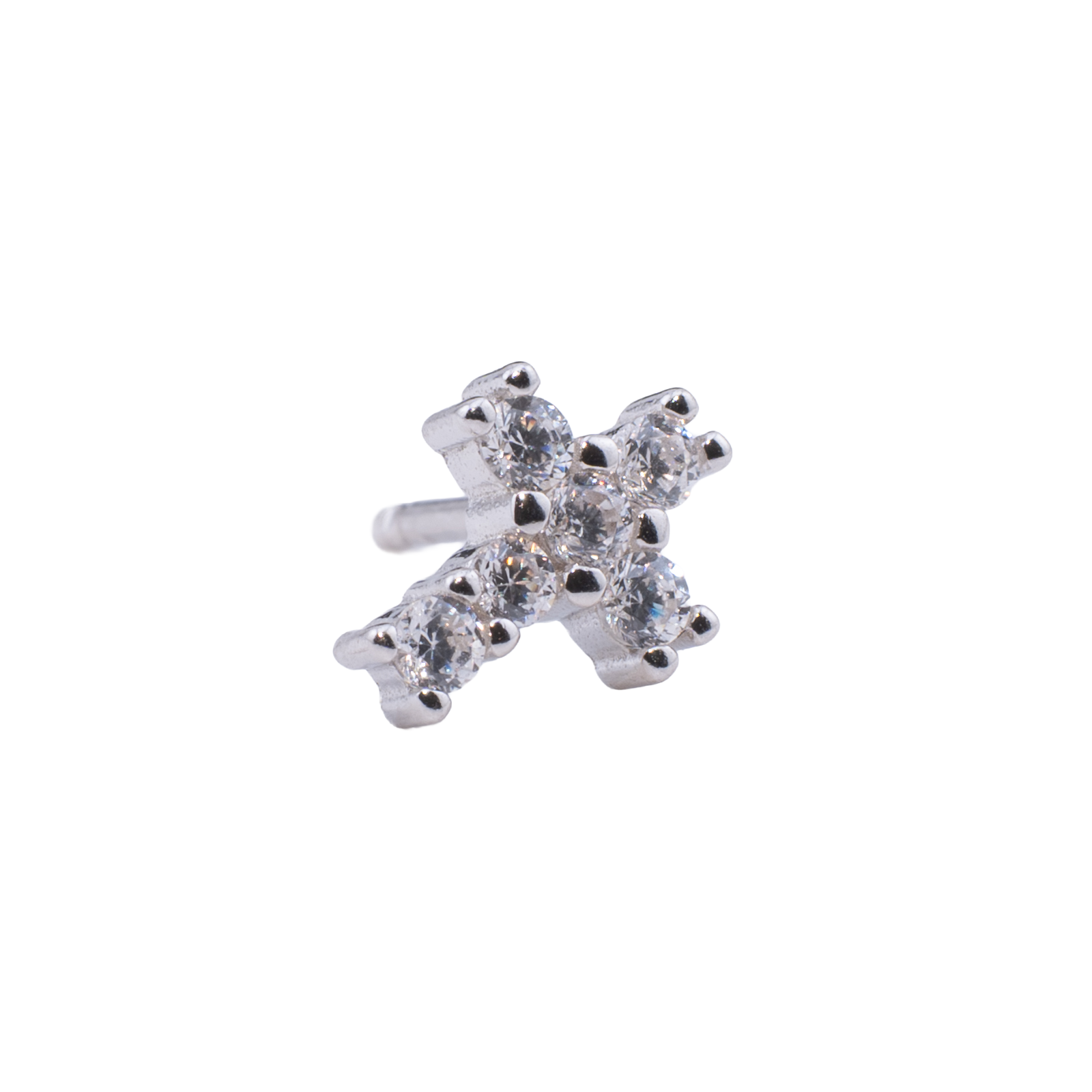 ORECCHINO CON CROCE ZIRCONATA