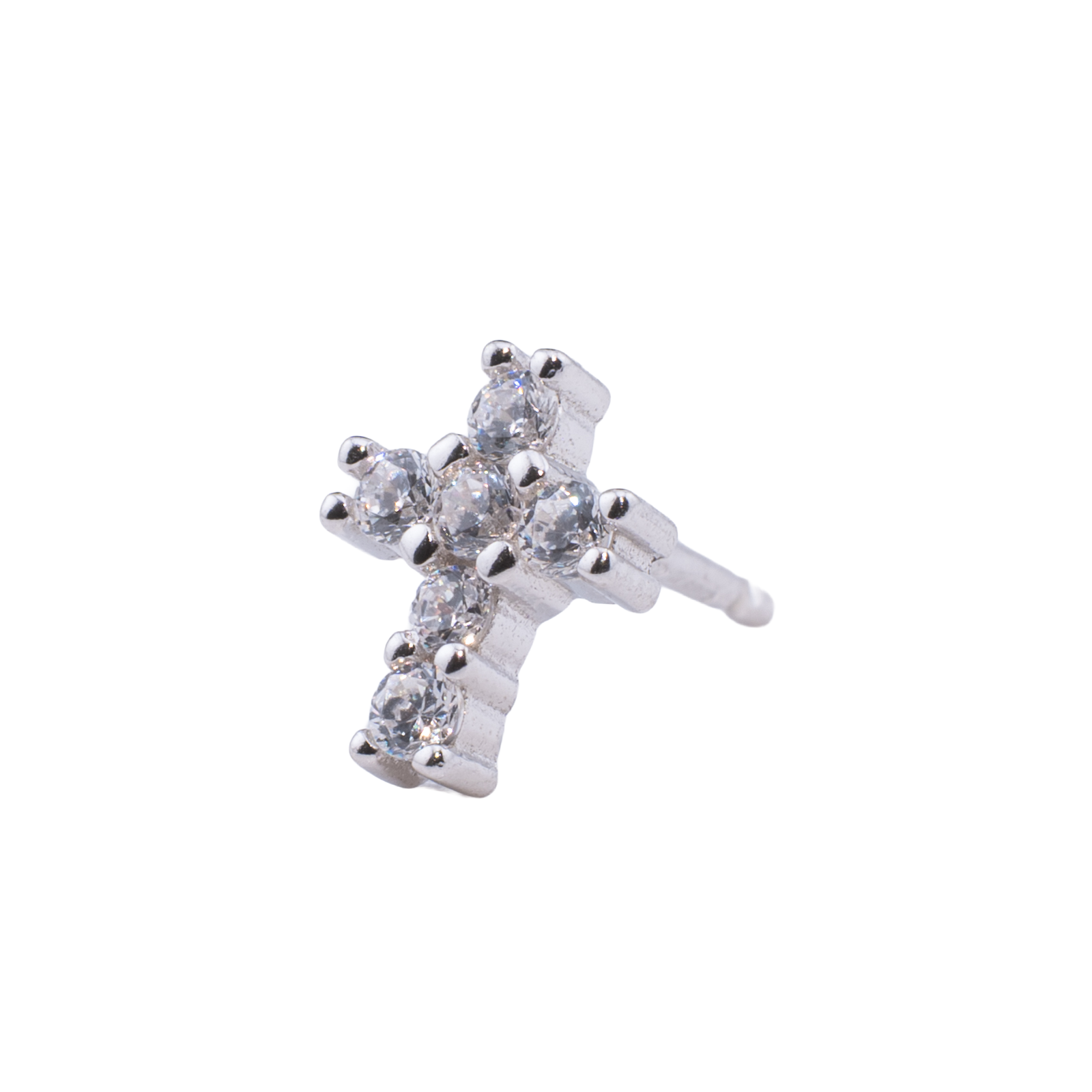 ORECCHINO CON CROCE ZIRCONATA