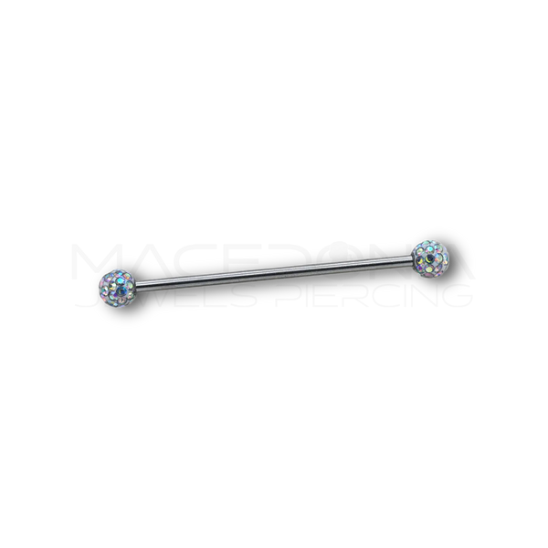 Barbell con Palline Glitterate