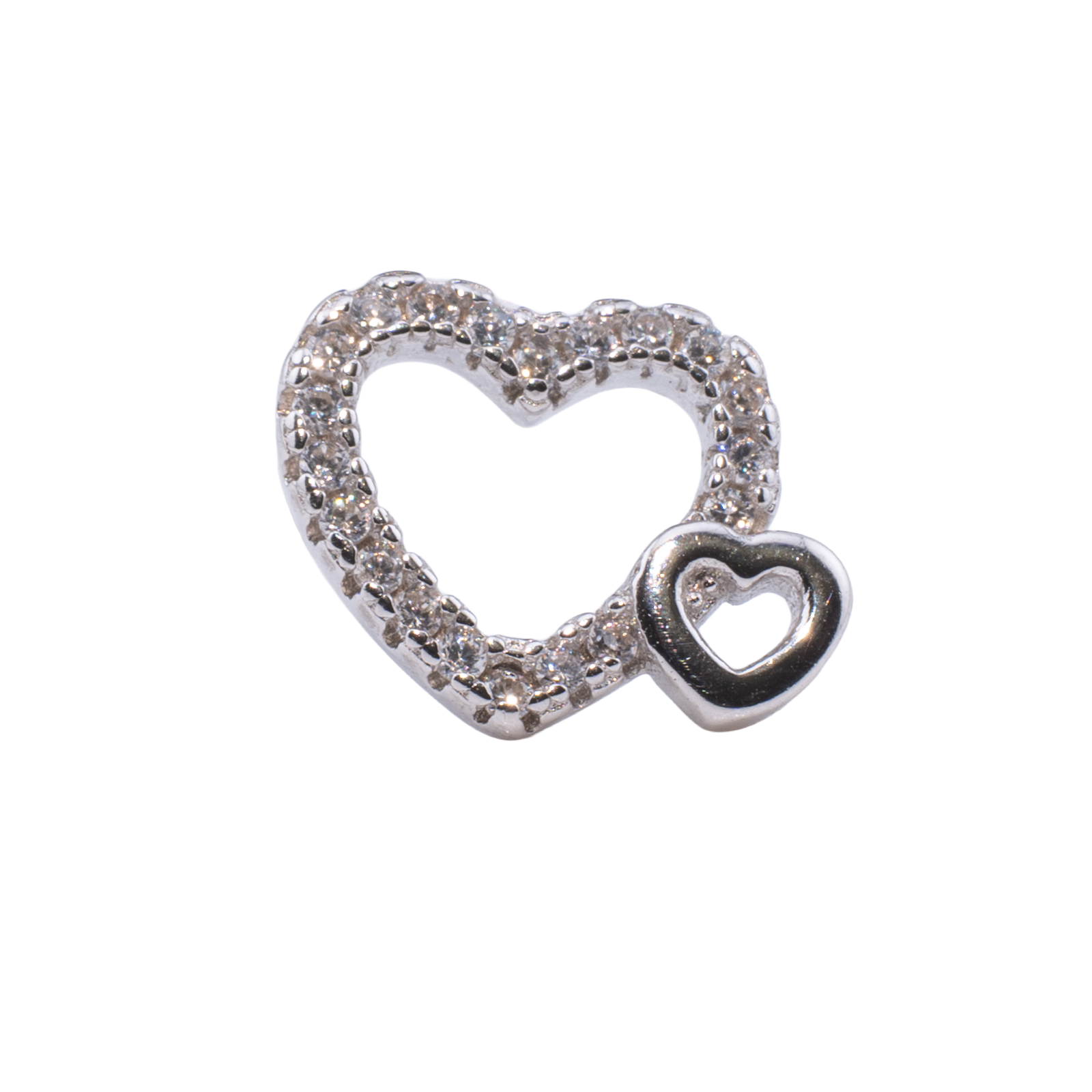 ORECCHINO CON CUORE ZIRCONATO