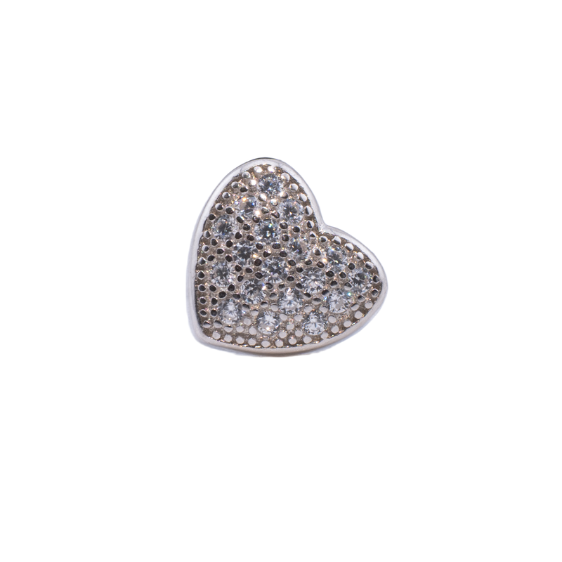ORECCHINO CON CUORE ZIRCONATO