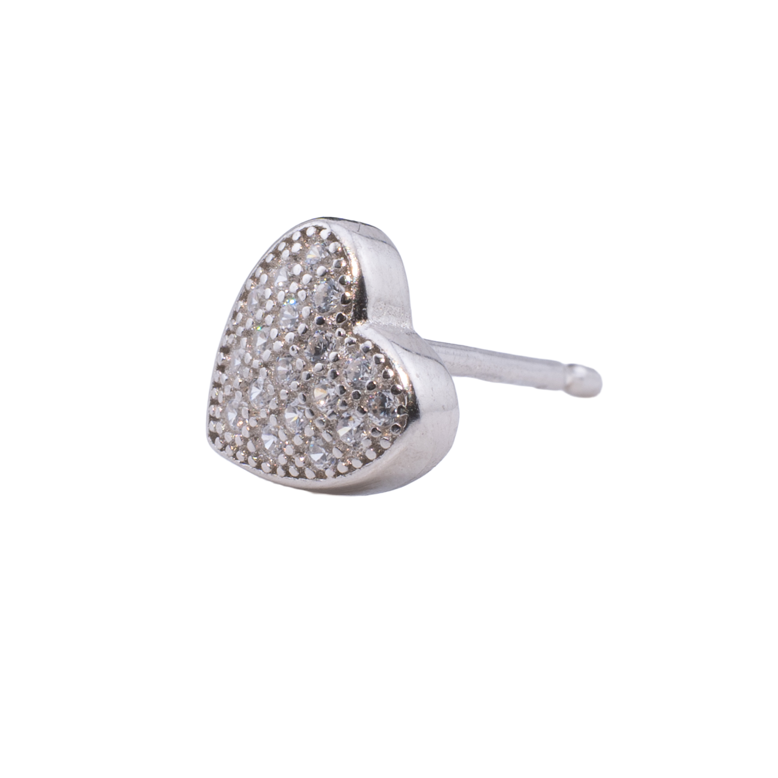 ORECCHINO CON CUORE ZIRCONATO