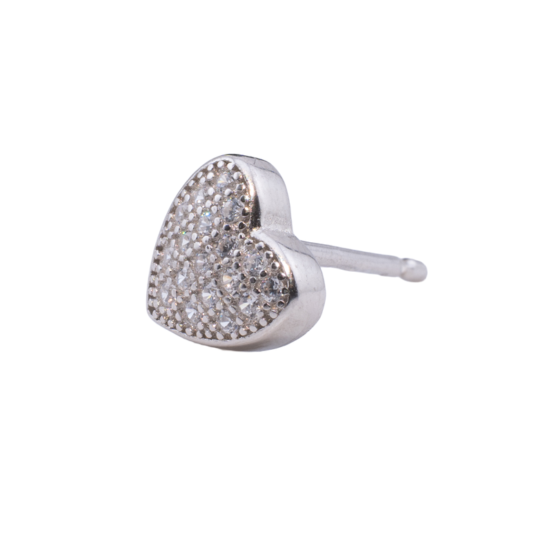 ORECCHINO CON CUORE ZIRCONATO