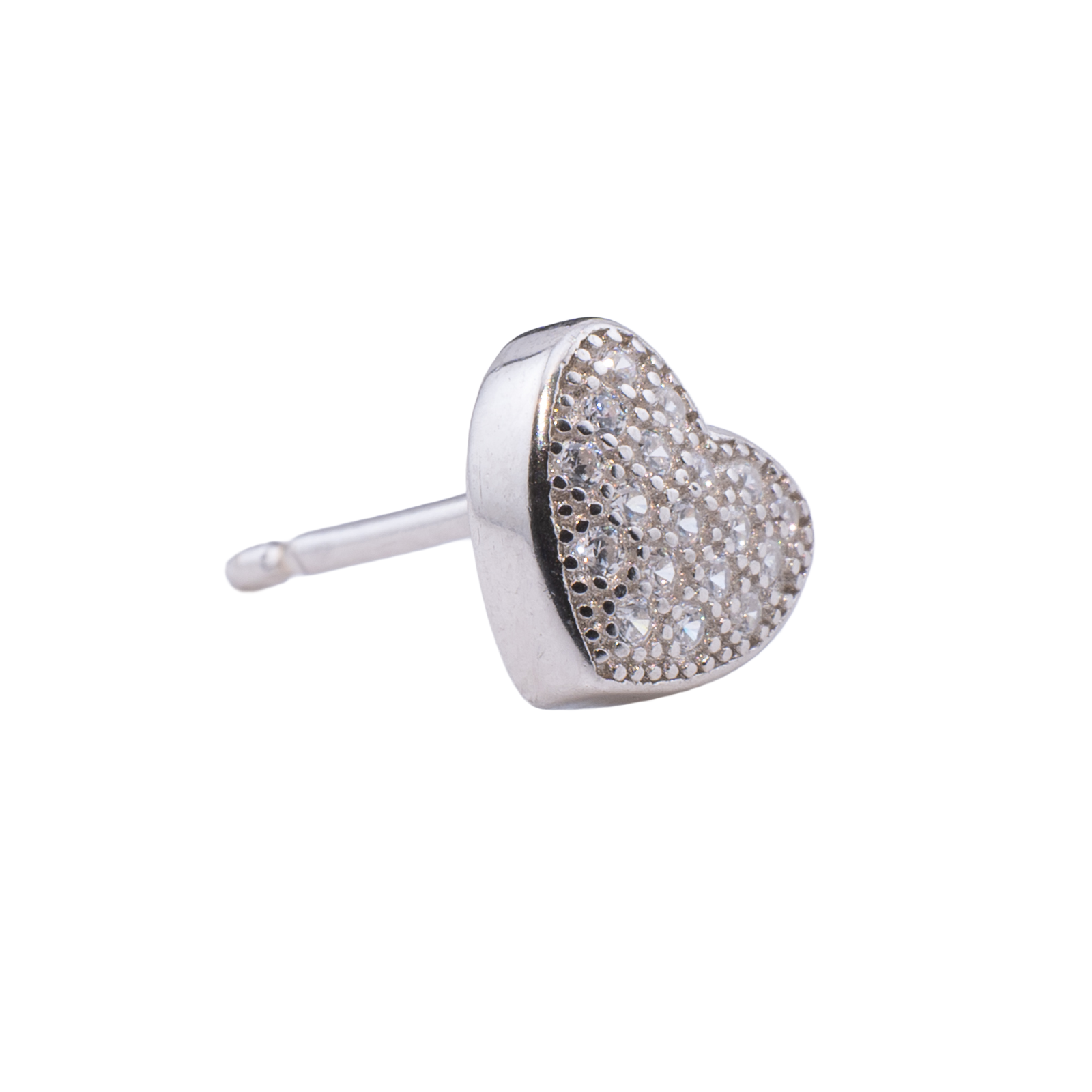 ORECCHINO CON CUORE ZIRCONATO