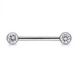 Piercing con zirconi in Titanio G23 - Piercing per Nipple